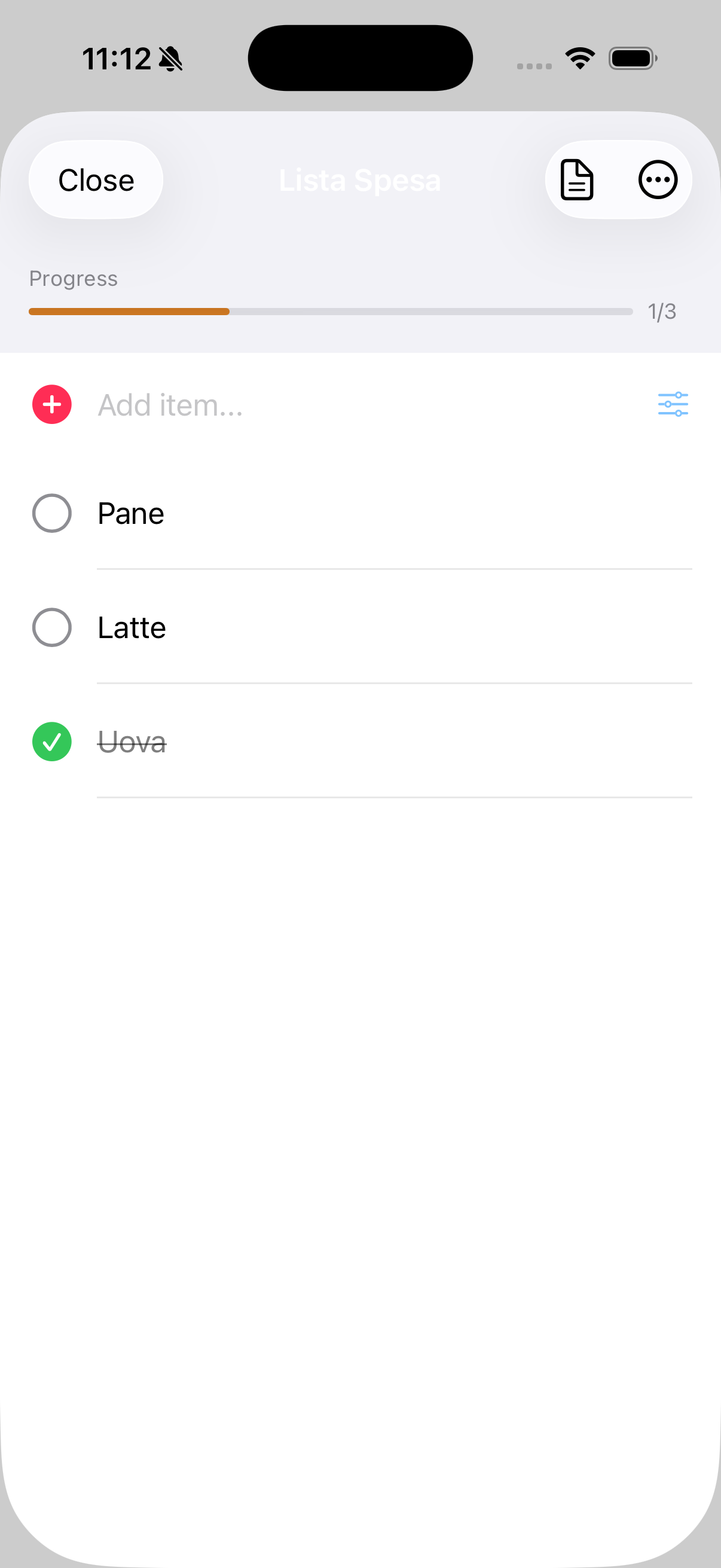Karte - Shopping Lists